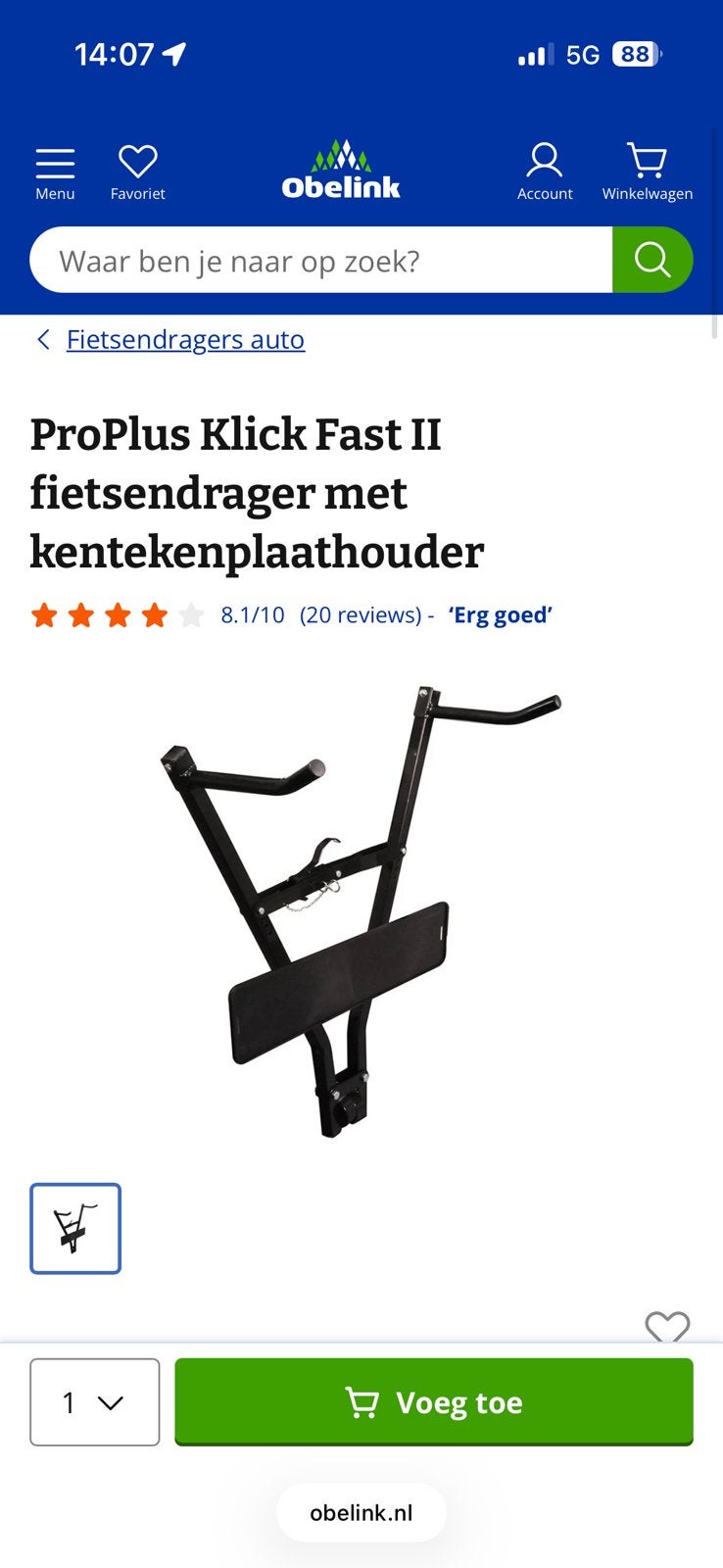 Fietsendrager, ongeopend, Ophalen, Nieuw, Trekhaakdrager