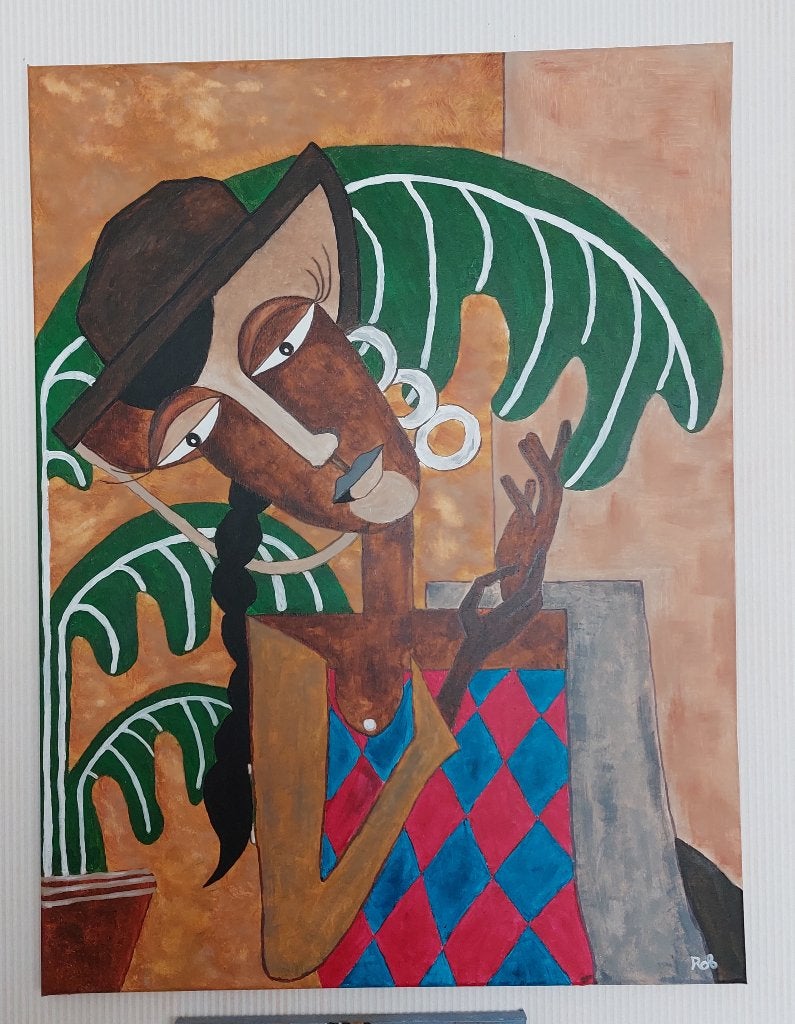 Canvas acryl schilderij, Hobby en Vrije tijd, Schilderen, Ophalen of Verzenden, Nieuw, Doek