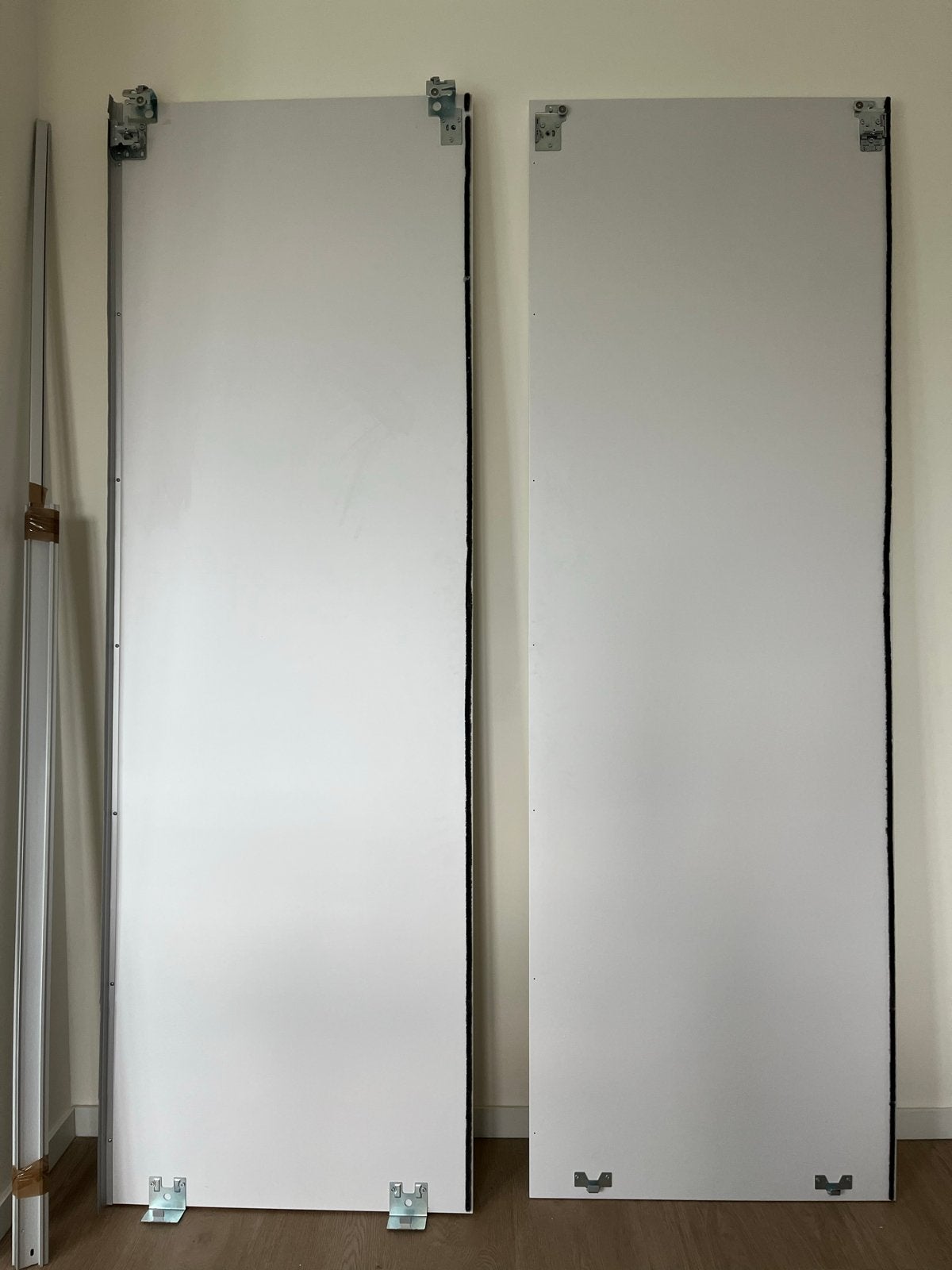 IKEA Pax Kast schuifdeuren (hasvik) - 236x150 cm, wit, Gebruikt, 100 tot 150 cm, 200 cm of meer, Ophalen of Verzenden
