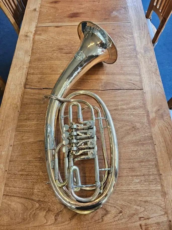 V. F. Cerveny Gold Brass Bb Oval Baritone / Tenorhorn, Ophalen, Gebruikt, Koperblazer