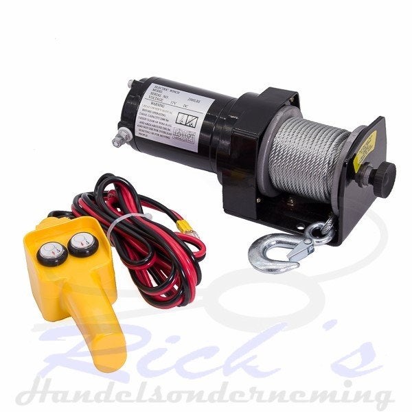 Elektrische Lier 12 volt trekkracht 900 kg, NB, Nieuw, Ophalen of Verzenden, Elektrisch