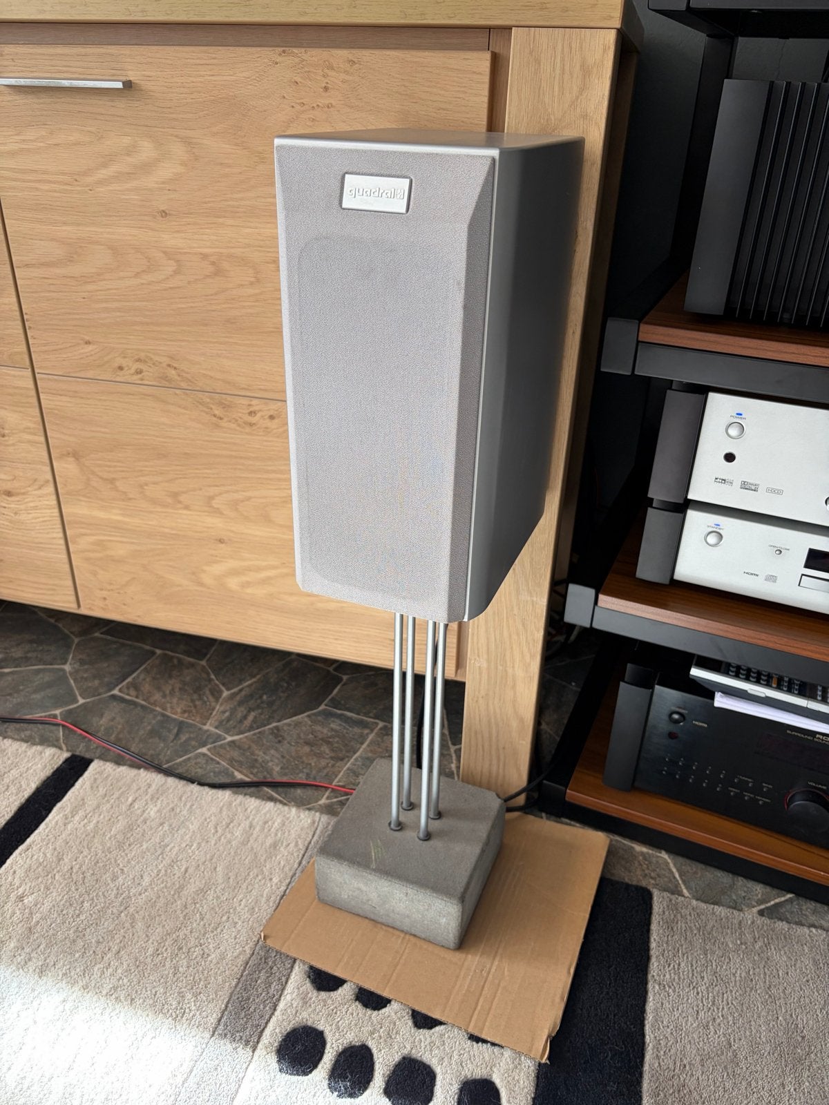 Quadral Ascent 250 Boekenplank Luidsprekers, Gebruikt, Inclusief standaarden, 60 tot 120 watt, Boekenplank luidspreker