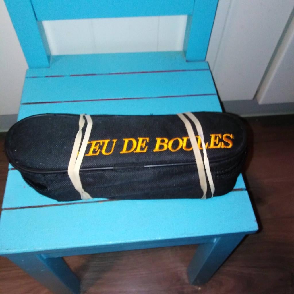 Jeu de boules ballen gebruikt 3 stuks zie omschrijving, Ophalen, Gebruikt
