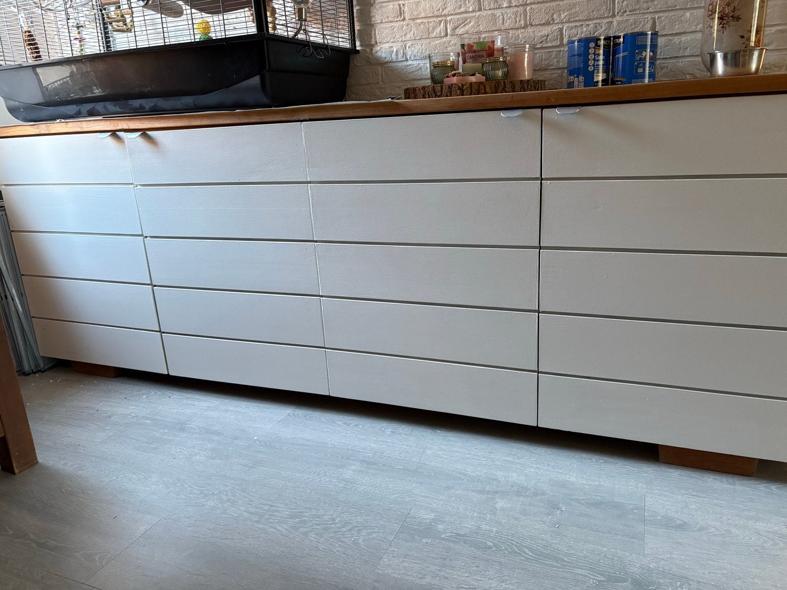Massief houten Dressoir- Ruime opbergruimte, Ophalen, 200 cm of meer, 25 tot 50 cm, Overige houtsoorten