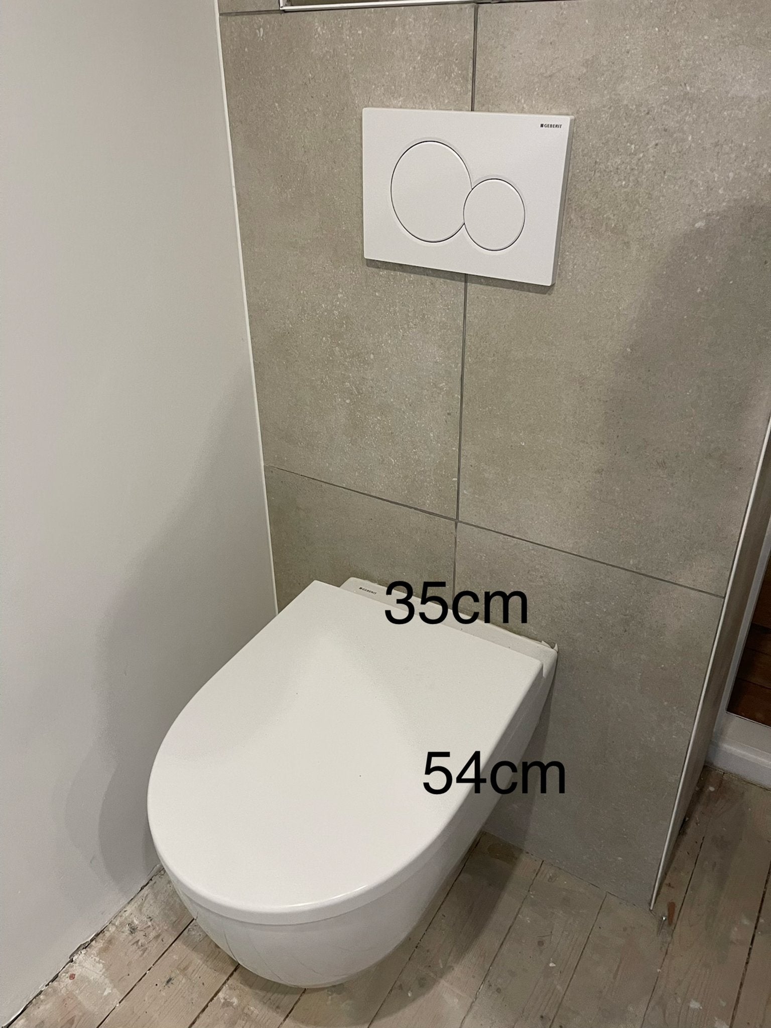 Geberit wandcloset toilet 35x54cm, Ophalen, Gebruikt, Toilet