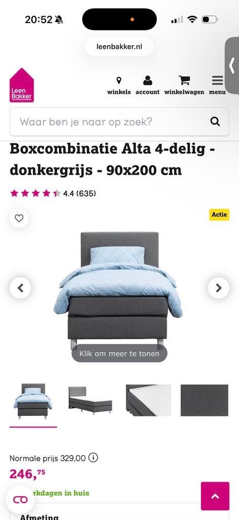 Boxspring nieuw in de verpakking!, Ophalen of Verzenden, Nieuw, Eenpersoons
