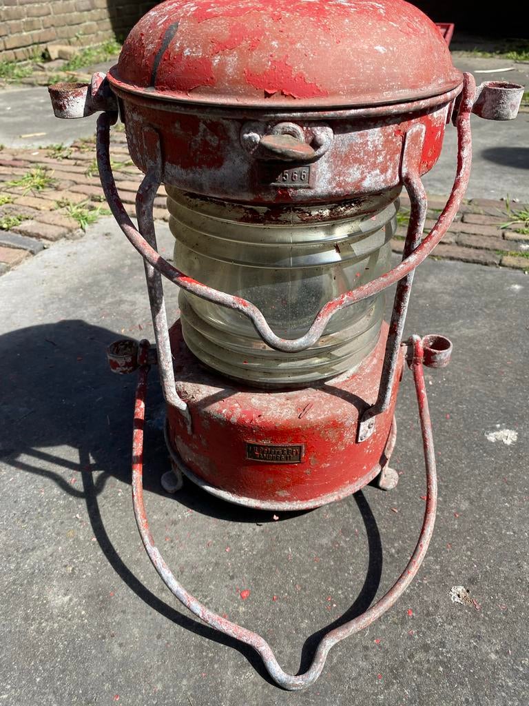 Oude originele scheepslamp - J.H. Peters & Co Hamburg, Ophalen of Verzenden