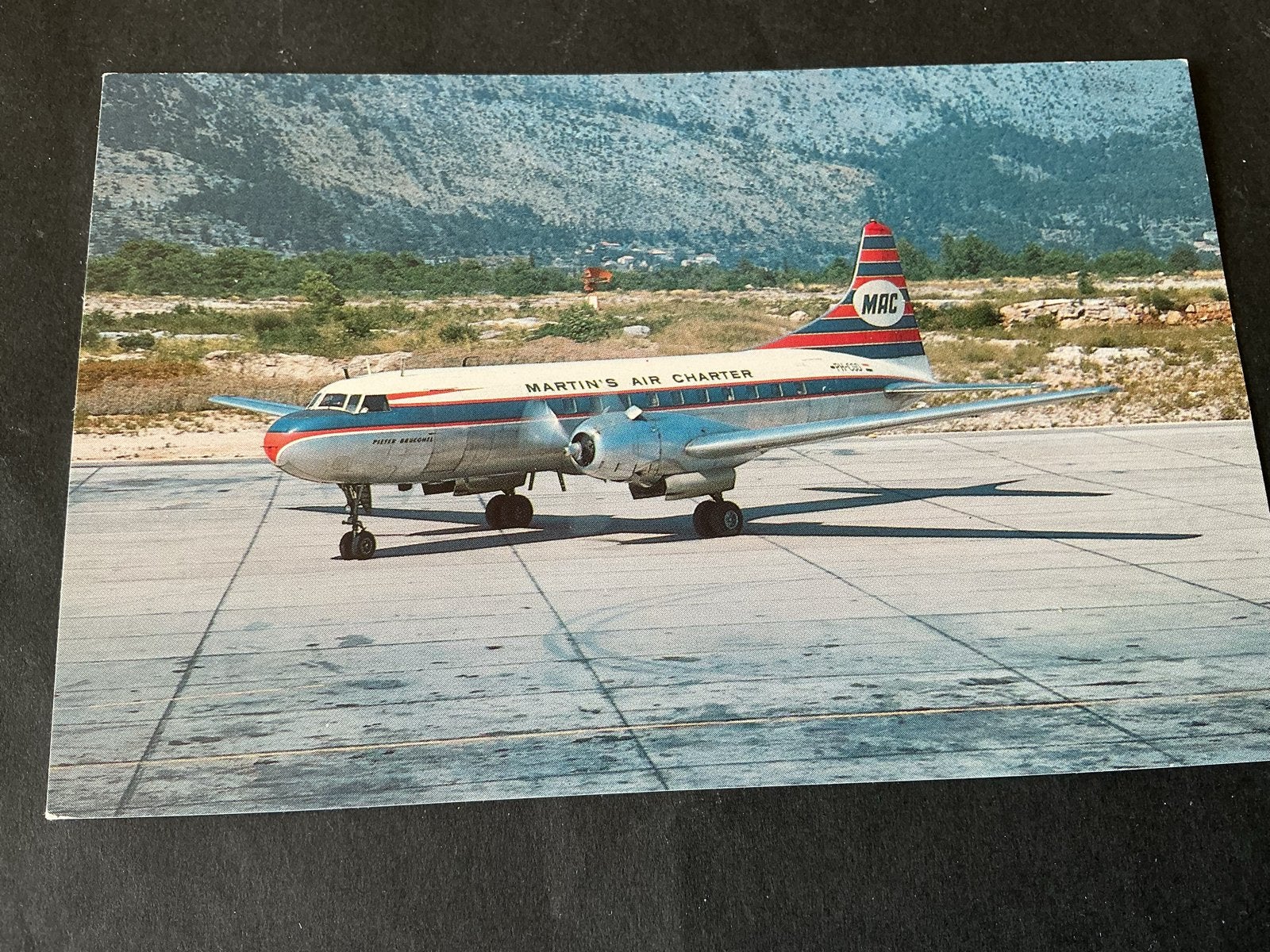 Oude Ansichtkaart Convair 340-48 Martin's Air Charter, Verzamelen, Verzenden