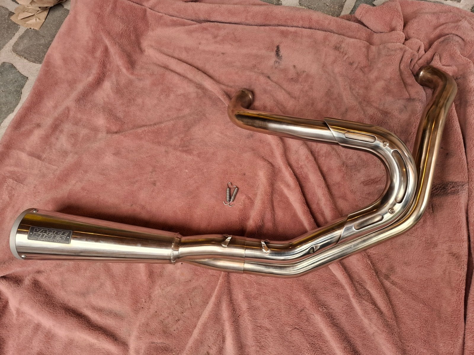 Harley uitlaat 2 in 1 vance hines upsweep, Motoren, Ophalen