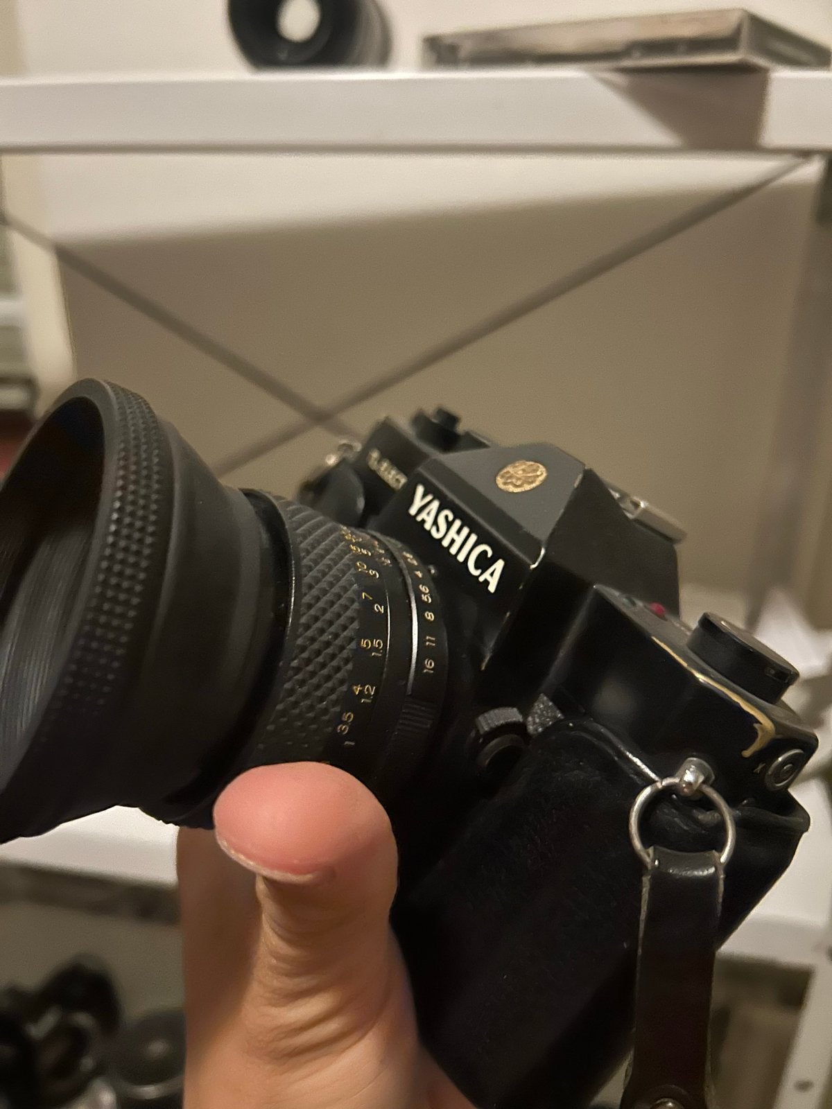 Yashica TL Electro X Spiegelreflexcamera met 50mm lens, Ophalen of Verzenden, Gebruikt, Spiegelreflex, Overige Merken