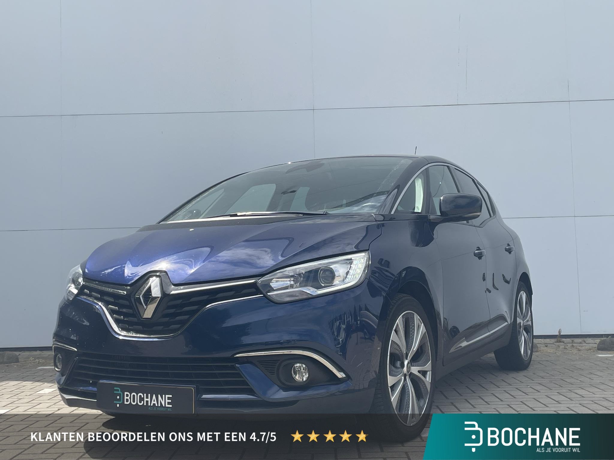 Renault Scénic 1.3 TCe Intens | 1e eig. | Lage km.stand | T, Euro 6, 4 cilinders, Blauw, Leder en Stof