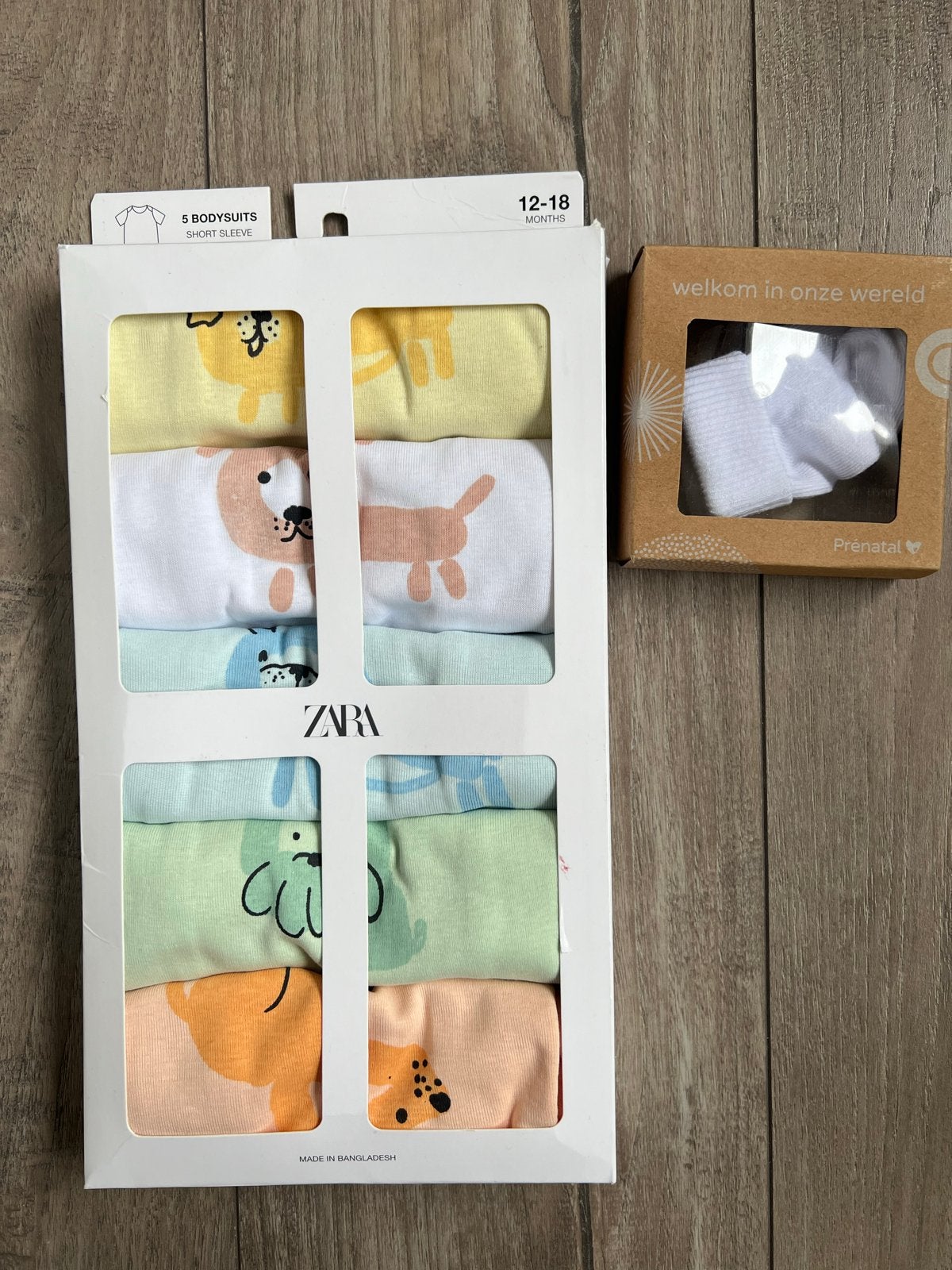 Nieuwe Zara baby rompers (5-pack) en Prénatal sokjes, Ophalen, Nieuw, Jongetje of Meisje