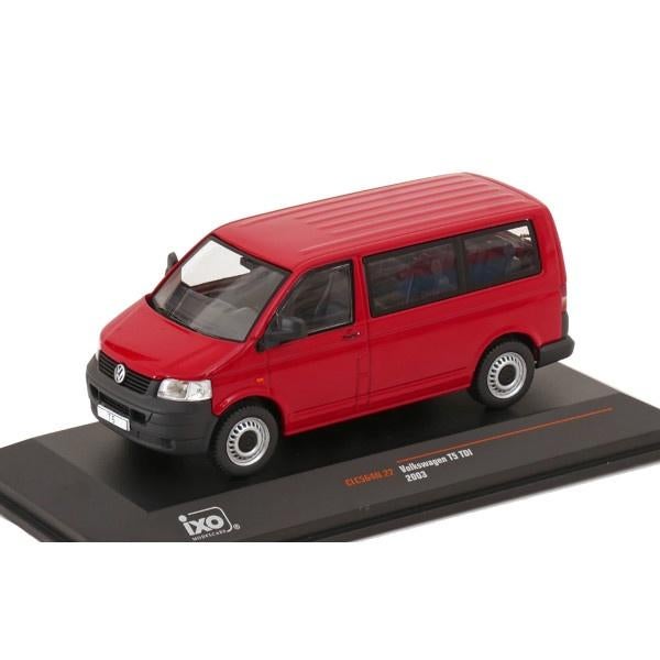 Volkswagen T5 2003 Rood Modelauto 1/43 Ixo Models Nieuw, Overige merken, Ixo Models, Auto, Ixo Models