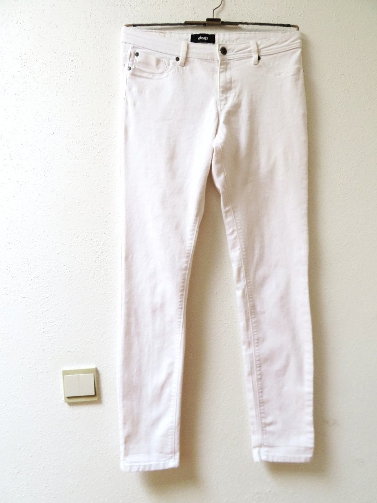 Z13 Eksept high waist jeans broek wit L = 38/40, Maat 38/40 (M), Wit, Ophalen of Verzenden, Zo goed als nieuw