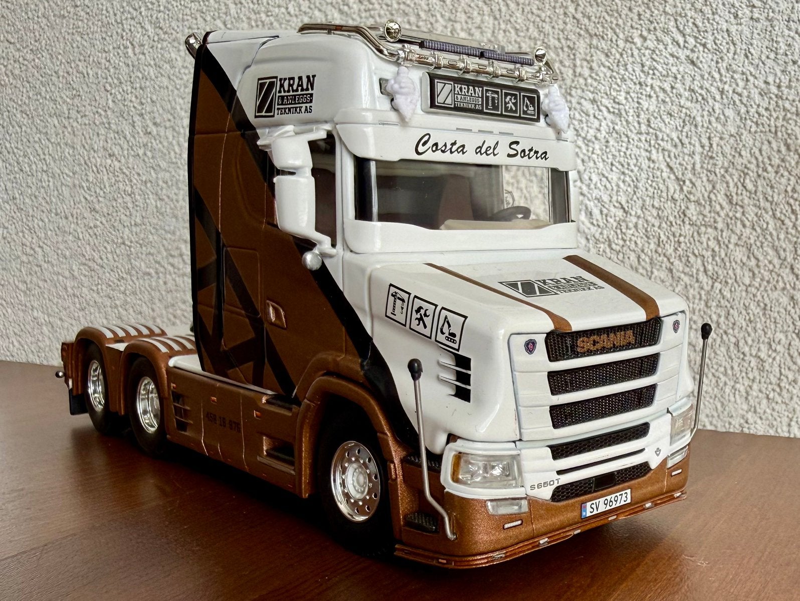 WSI Models: Kran & Anleggsteknikk, Scania Vlastuin S660T, V8, Hobby en Vrije tijd, Modelauto's | 1:50, Ophalen of Verzenden, Zo goed als nieuw