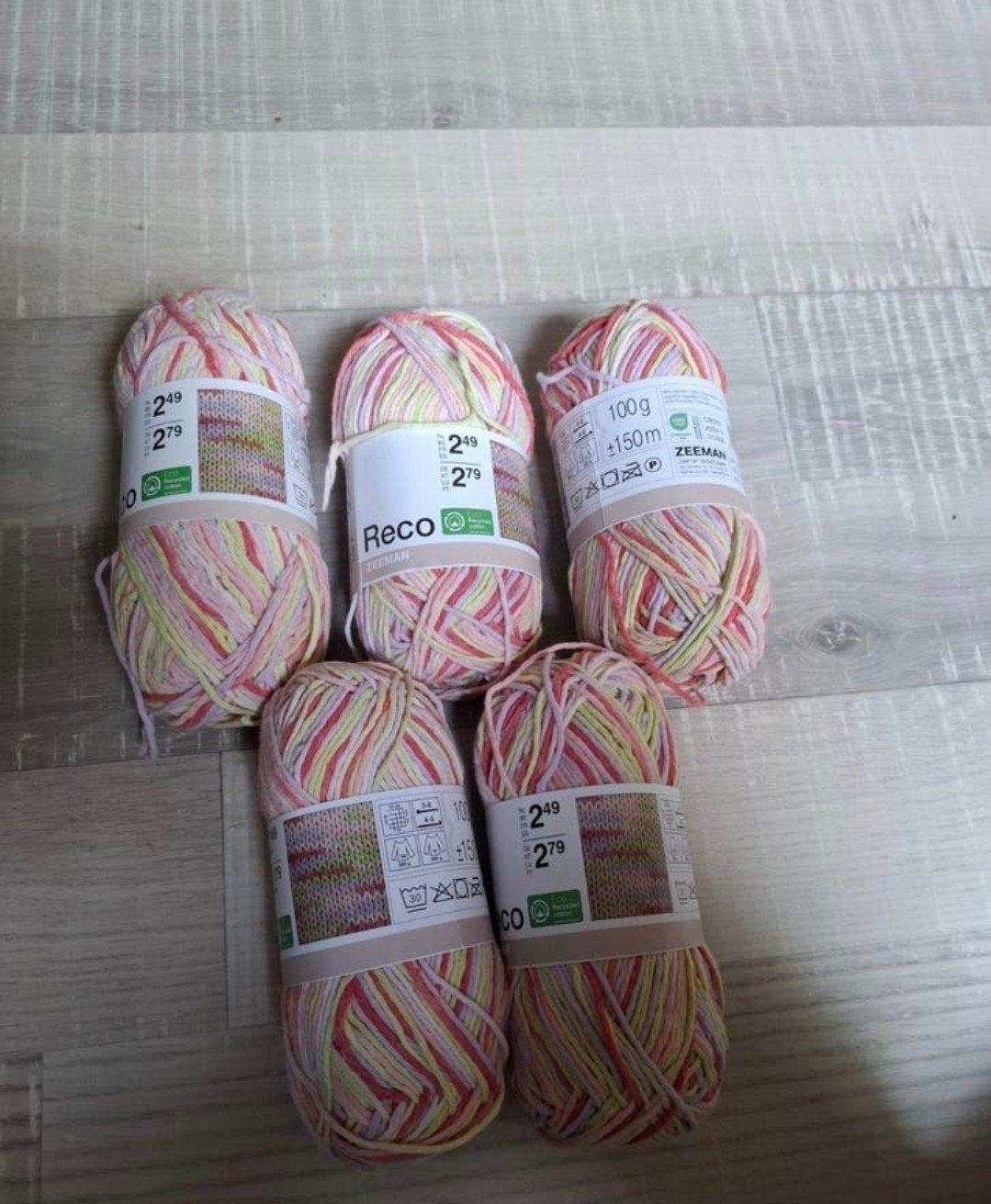 Eco recyclen katoen 5x, Ophalen of Verzenden, Nieuw, Breien of Haken, Wol of Garen