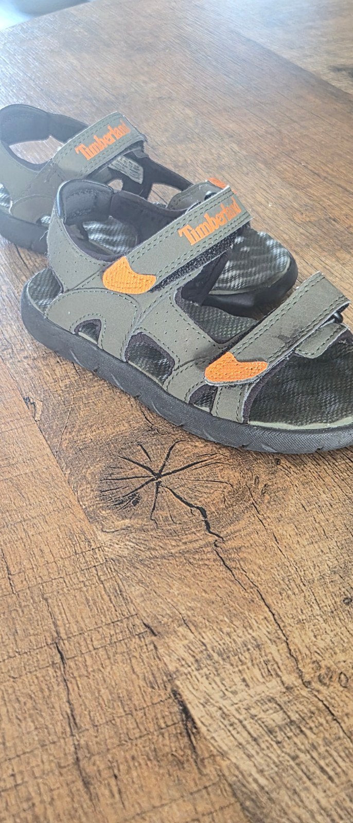 Timberland Sandalen (Legergroen/Oranje), Kleding | Heren, Schoenen, Overige kleuren, Timberland, Zo goed als nieuw, Ophalen