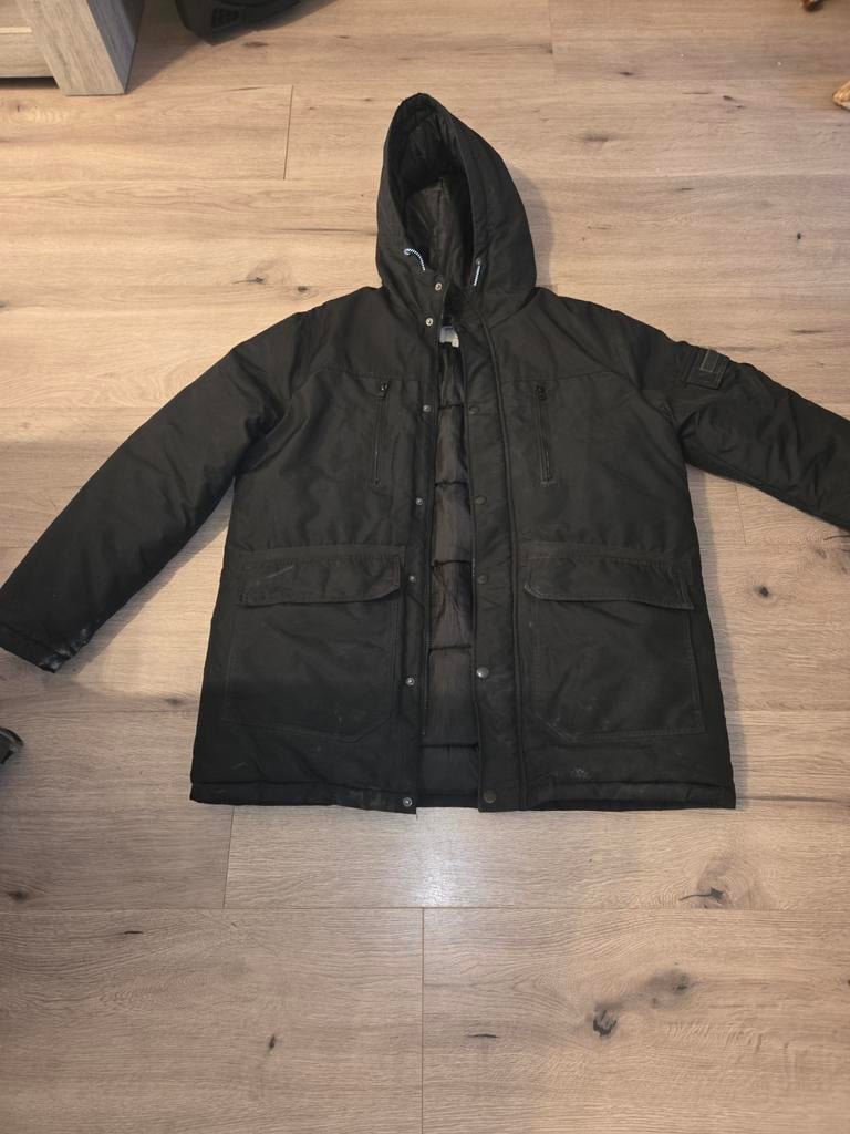 Jack & Jones Winterjas Zwart Maat XL, Kleding | Heren, Jassen | Winter, Zwart, Maat 56/58 (XL), Ophalen of Verzenden, Gedragen