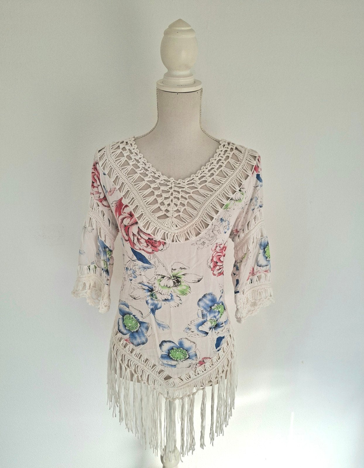 Ibiza Tuniek Maat One Size, Verzenden, Zo goed als nieuw, Maat 38/40 (M), Wit