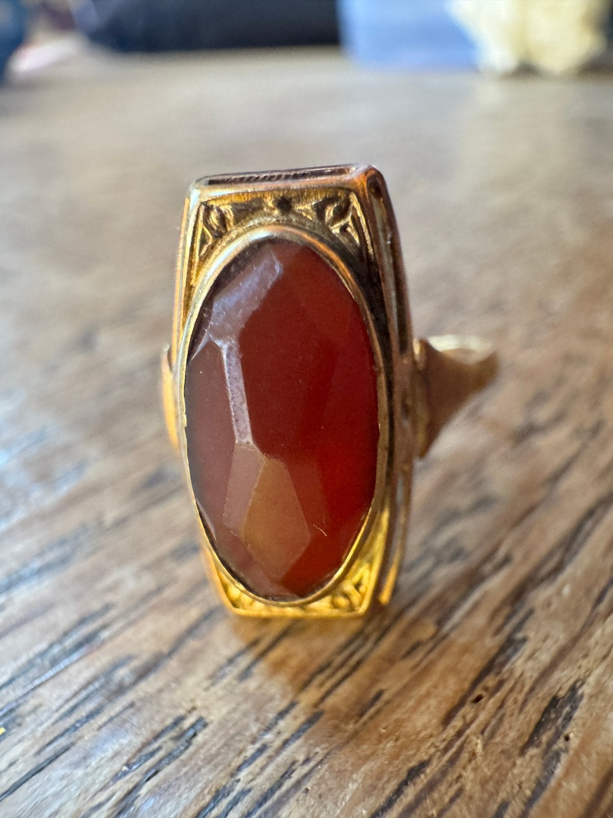 Art deco vintage ring, Sieraden, Tassen en Uiterlijk, Ringen, Gebruikt, Ophalen of Verzenden, Kleiner dan 17, Dame