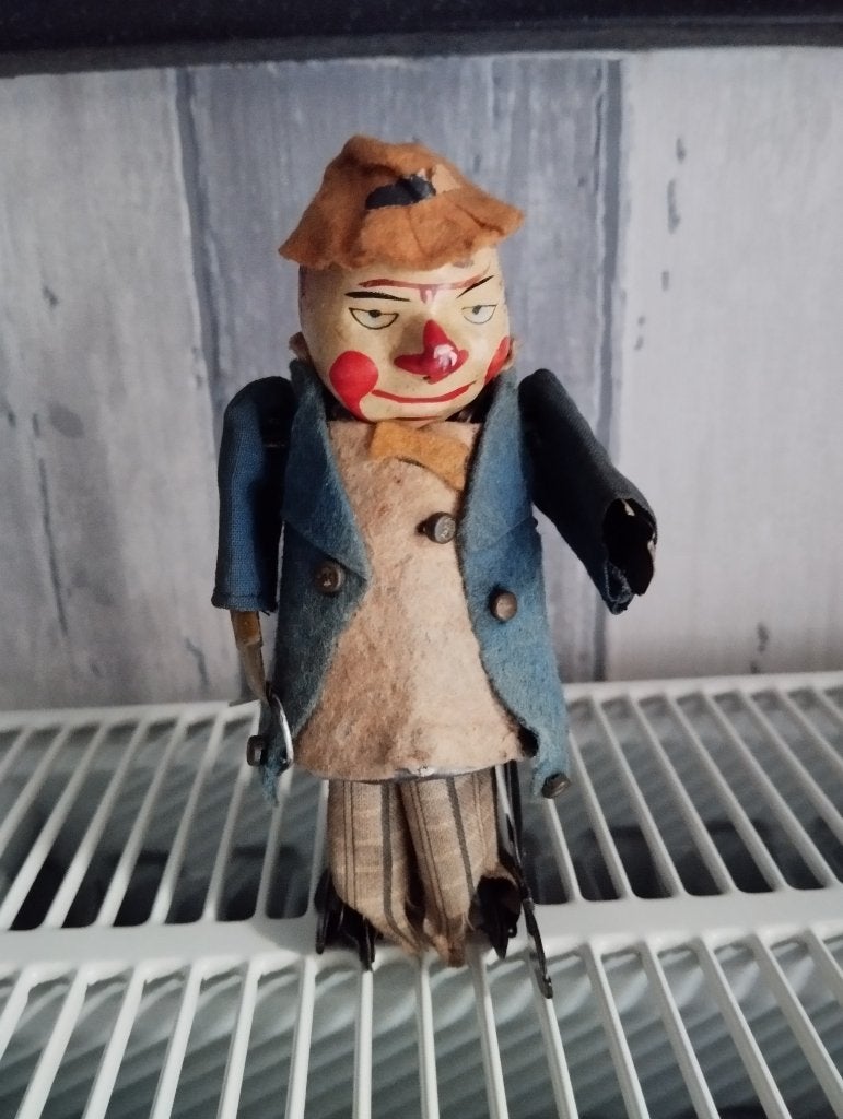 Zeldzaam!!!! Antieke opwindbare clown, Antiek en Kunst, Ophalen of Verzenden