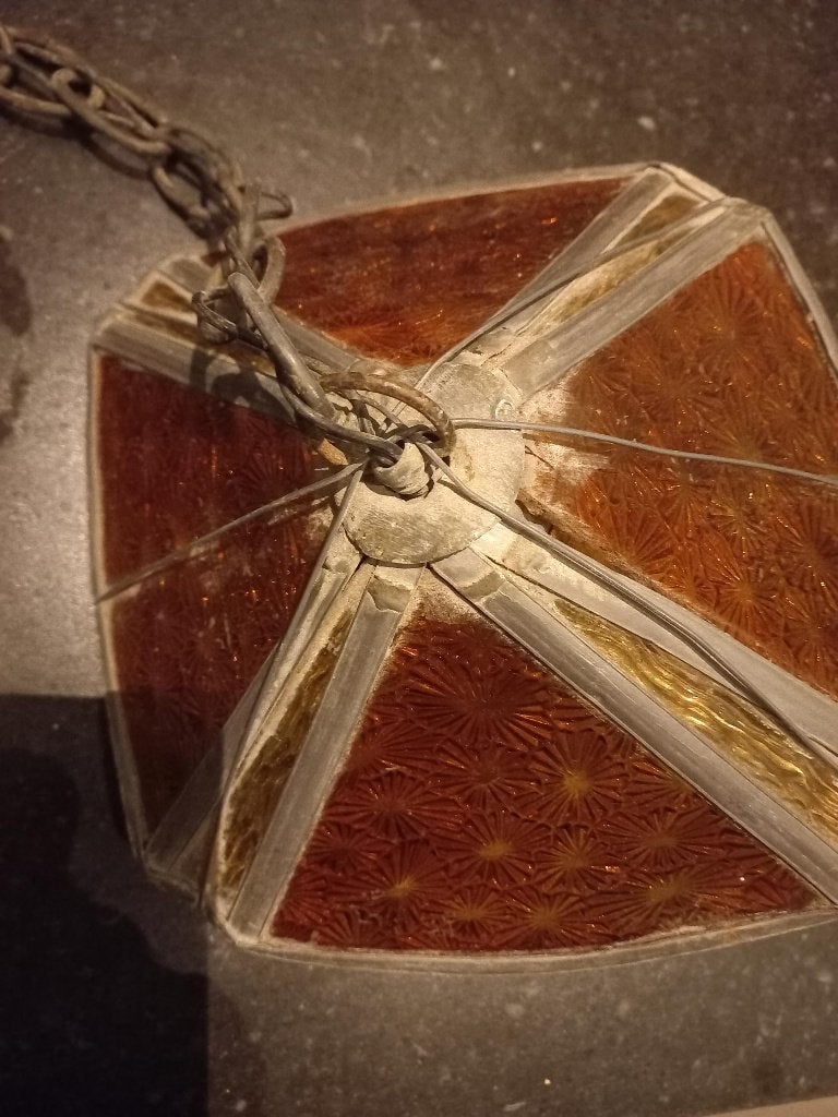 tiffany lamp?? glas in lood hanglamp 20x20 cm, Ophalen of Verzenden
