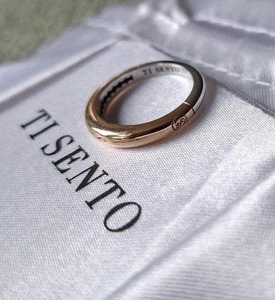 Ti Sento ring rosegoud verguld maat 16/50, Ophalen of Verzenden, Dame, Zilver, Zilver