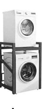 Rek voor wasmachine en droger, mat zwart., Huis en Inrichting, Ophalen, Nieuw