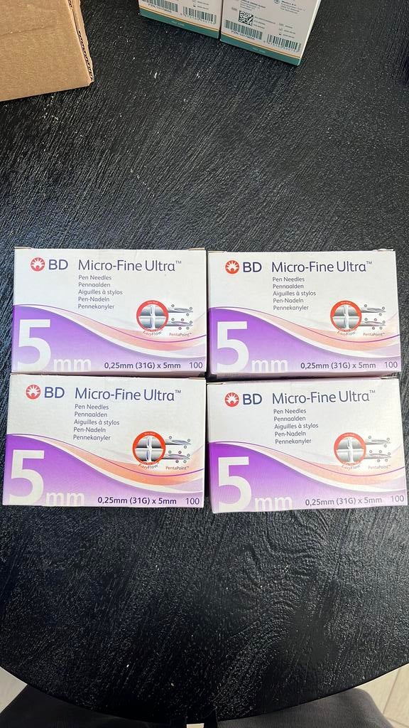 BD micro fine insuline pen naalden 5mm, Ophalen of Verzenden, Zo goed als nieuw