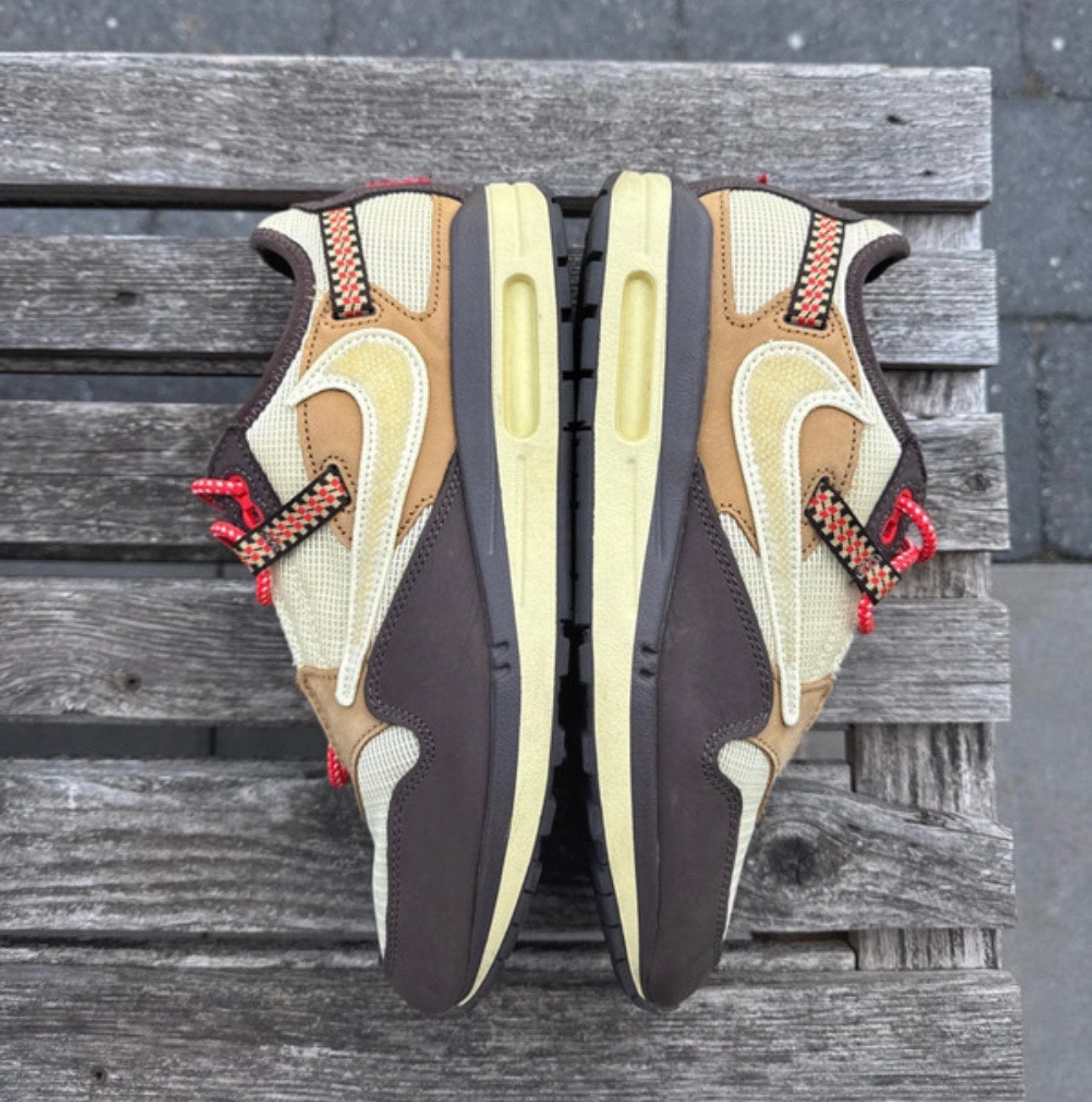 Nike Air Max 1 Travis Scott Baroque Brown 42 Eu, Kleding | Heren, Schoenen, Overige kleuren, Ophalen of Verzenden, Sneakers of Gympen