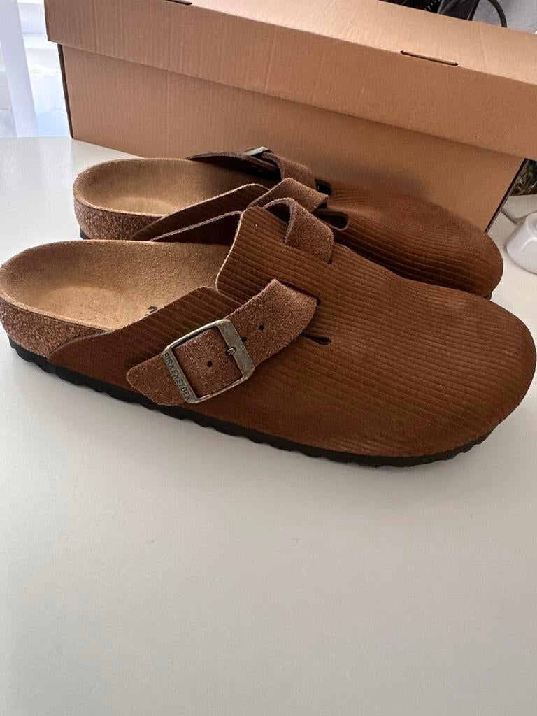 Birkenstock dames boston leve bruin slippers 38, Slippers, Bruin, Verzenden, Zo goed als nieuw