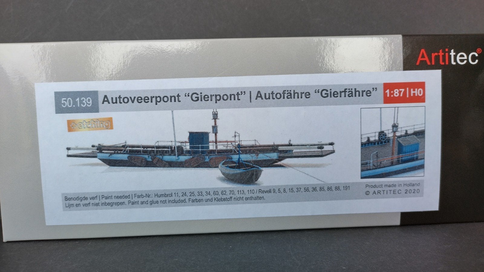 Auto Veerpont Gierpont kit 1;87 Artitec 50.139 Pol, Hobby en Vrije tijd, Modeltreinen | H0, Overige merken, Artitec, Gelijkstroom of Wisselstroom