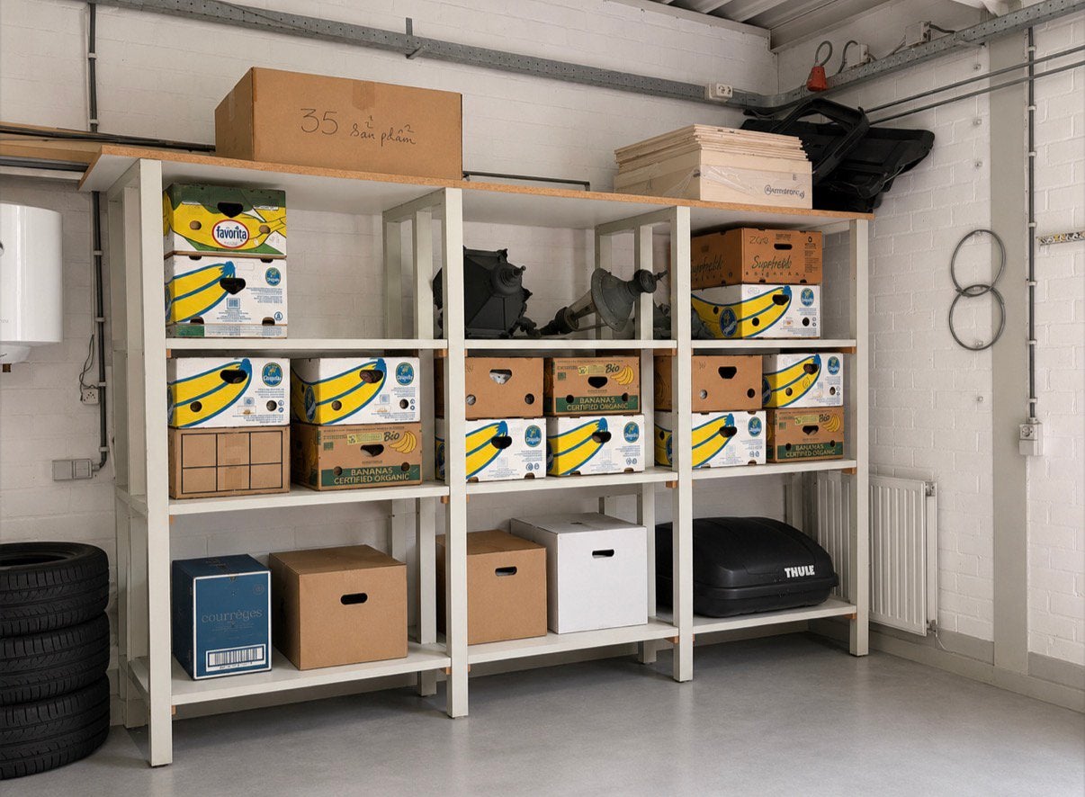 Goede houten stellingkasten, Ophalen, Zo goed als nieuw