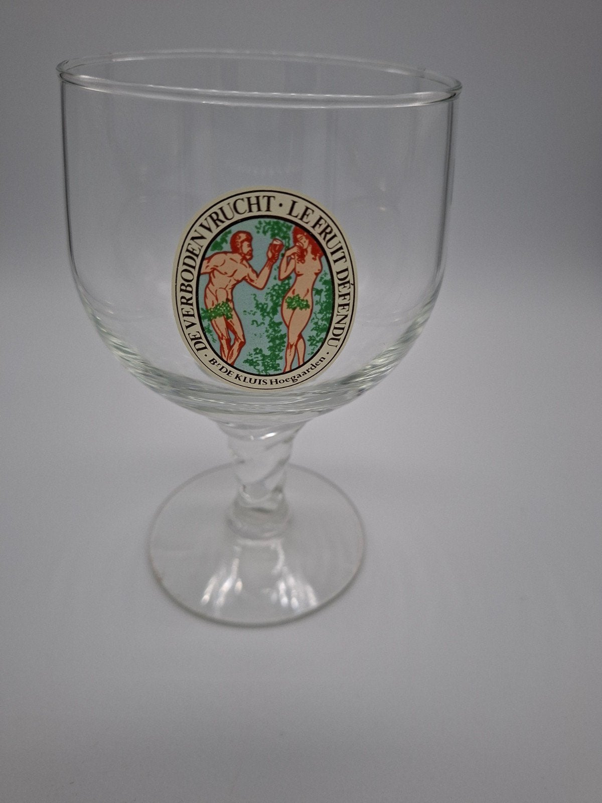 Prachtig bierglas De Verboden Vrucht-Brouwerij De Kluis, Ophalen of Verzenden, Zo goed als nieuw, Glas of Glazen, Overige merken