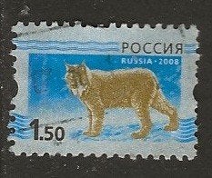 Rusland 5, lynx, Verzenden, Gestempeld