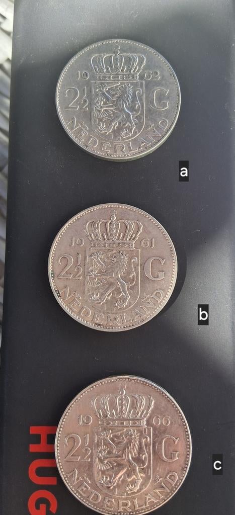 Nederlandse Guldens en Rijksdaalders Juliana, Postzegels en Munten, Koningin Juliana, Setje, Zilver, Ophalen of Verzenden