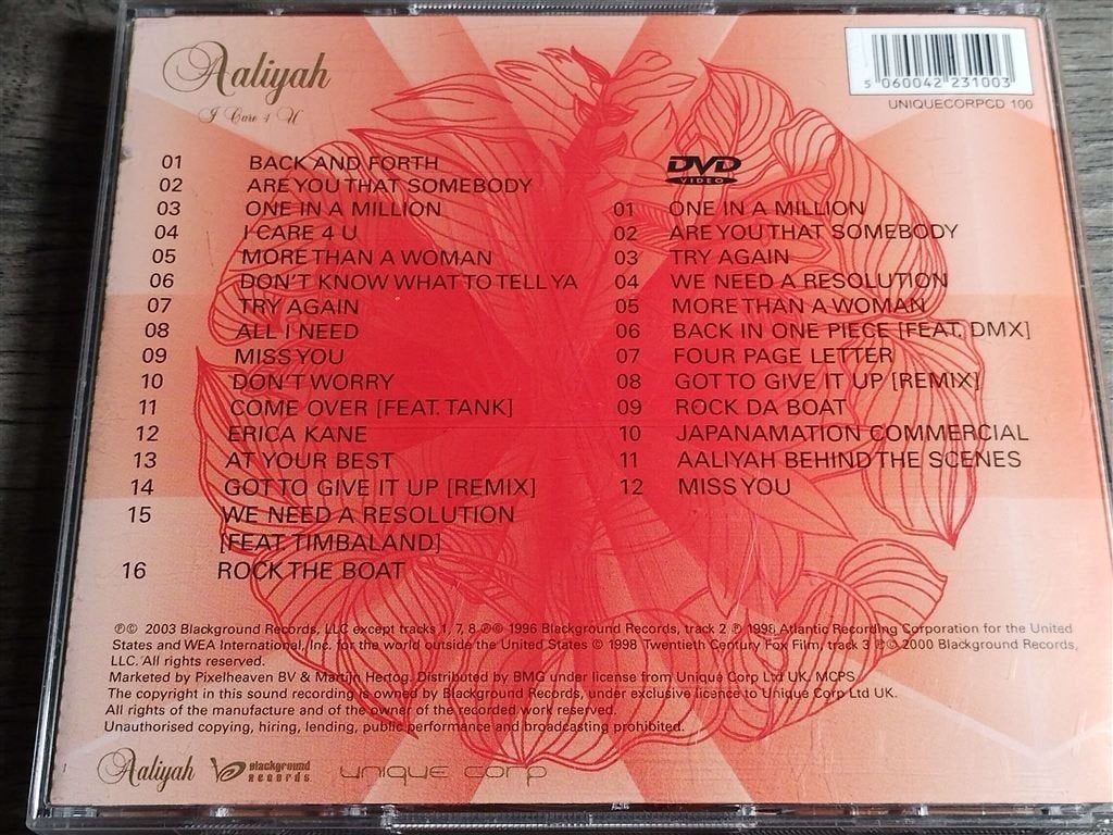 Aaliyah ‎– I Care 4 U [CD + DVD], Ophalen of Verzenden, Zo goed als nieuw