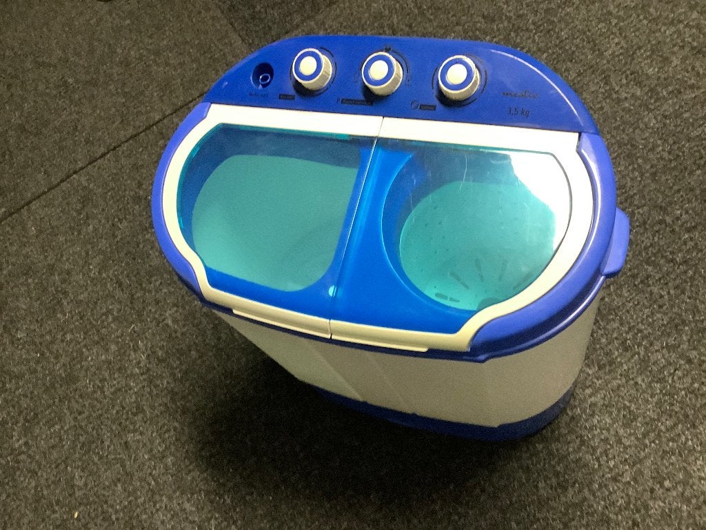 Camping wasmachine 2 in 1 met centrifuge, Caravans en Kamperen, Kampeeraccessoires, Zo goed als nieuw, Ophalen