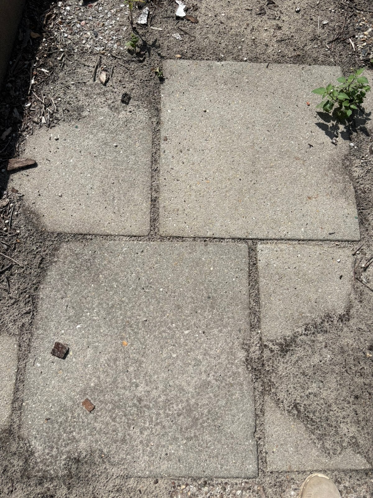 Tuintegels 50x50 grijs +_ 11 stuks, Ophalen, Gebruikt, Beton, Terrastegels