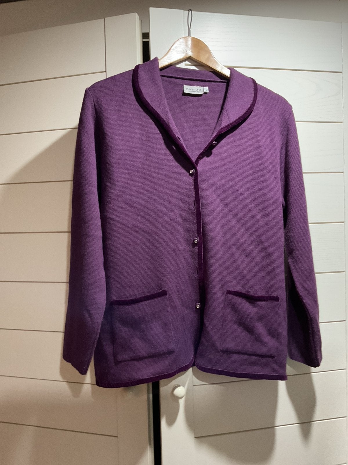 Mooie rodekool kleur vest maat L met fluwelen bandje, Kleding | Dames, Ophalen of Verzenden, Gedragen, Maat 42/44 (L), Paars