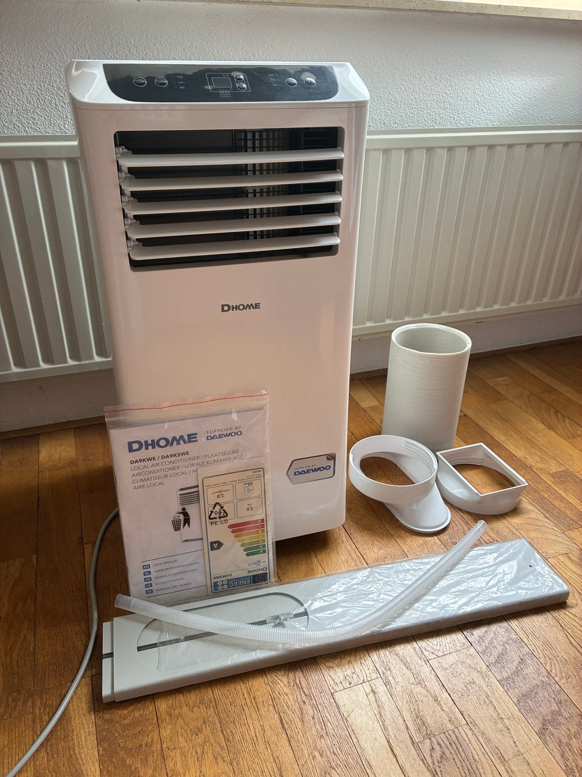 Dhome DA9KSWE Mobiele Airco 9000 BTU, Ophalen, Gebruikt, Minder dan 60 m³, 3 snelheden of meer
