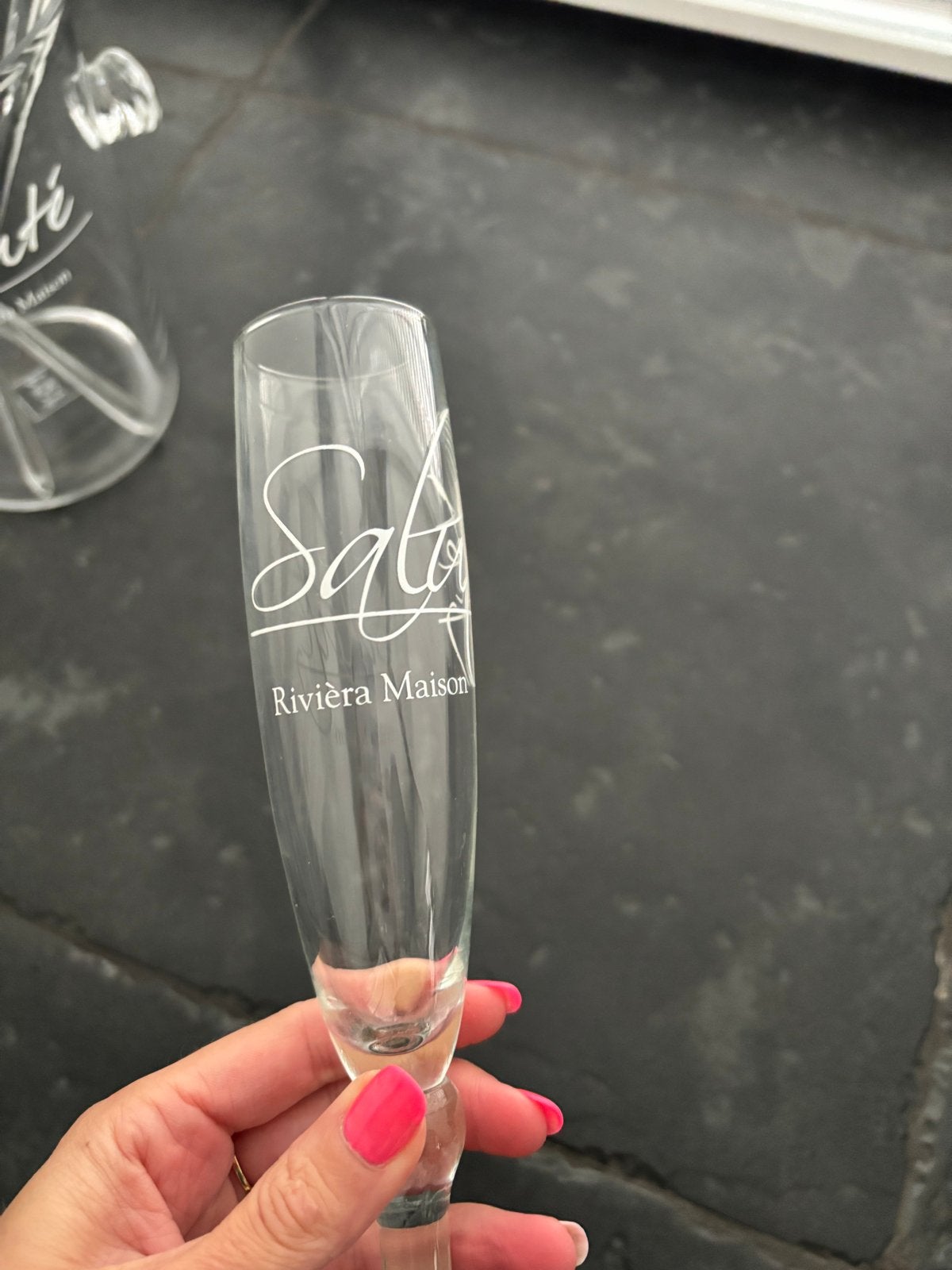 Riviera Maison ijsemmer met 4 champagneglazen wijn glazen, Ophalen, Glas of Glazen, Overige stijlen, Glas
