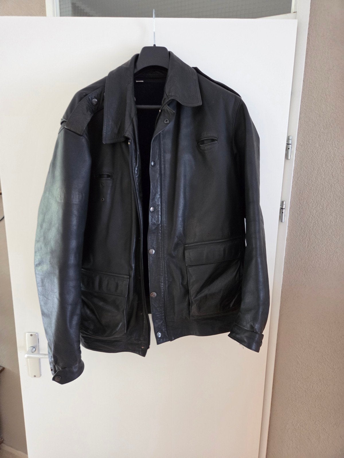 te koop dik runderleren jas, Ophalen of Verzenden, Zo goed als nieuw, Maat 56/58 (XL), Zwart