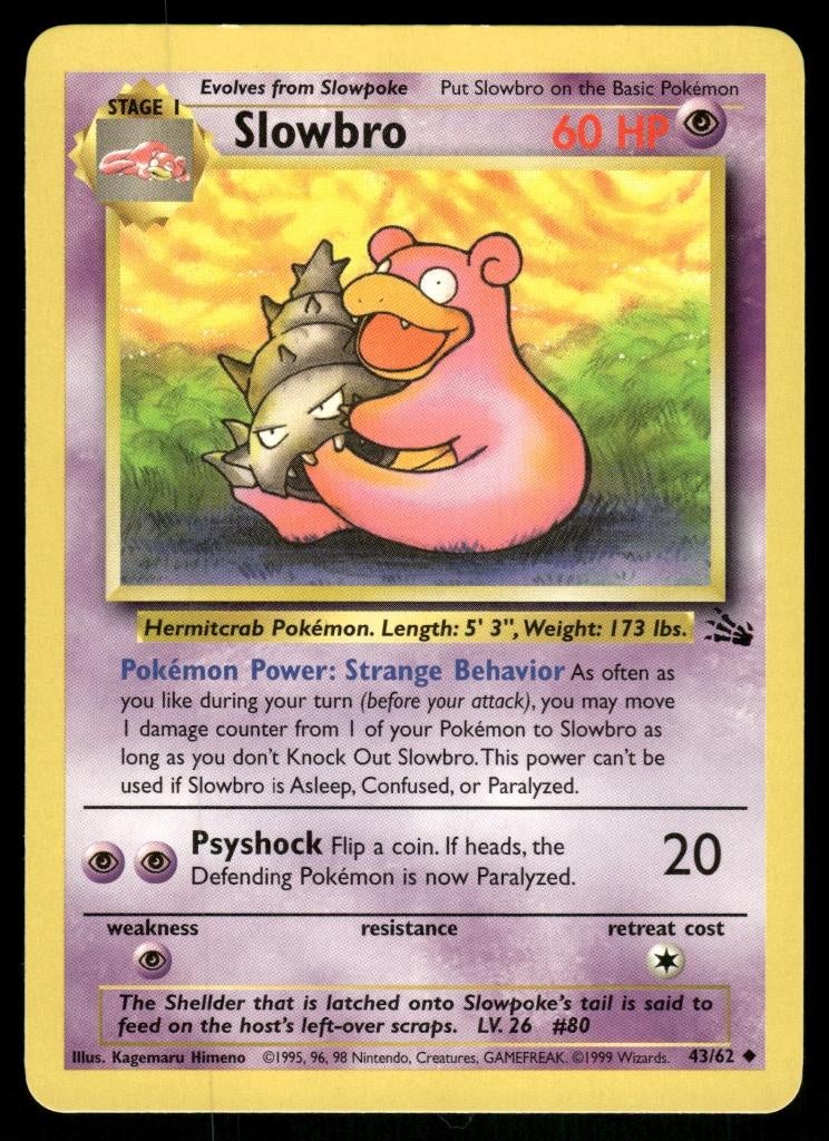 Slowbro 43/62 - Fossil (EX), Verzenden, Gebruikt