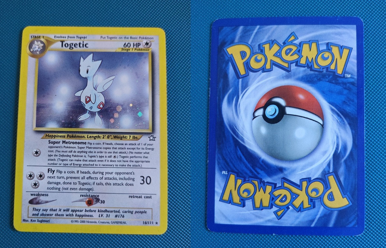 Pokemon kaart Togetic Neo Genesis - Uitstekende Staat, Ophalen of Verzenden, Zo goed als nieuw, Losse kaart