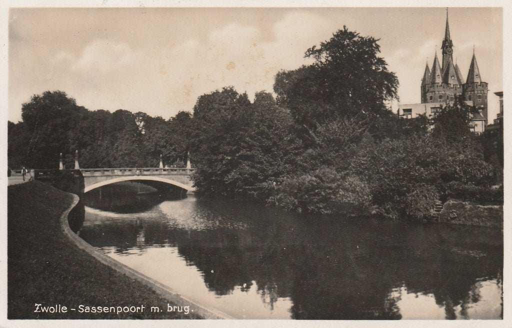 zwolle- sassenpoort en brug, Ophalen of Verzenden, Voor 1920, Overijssel