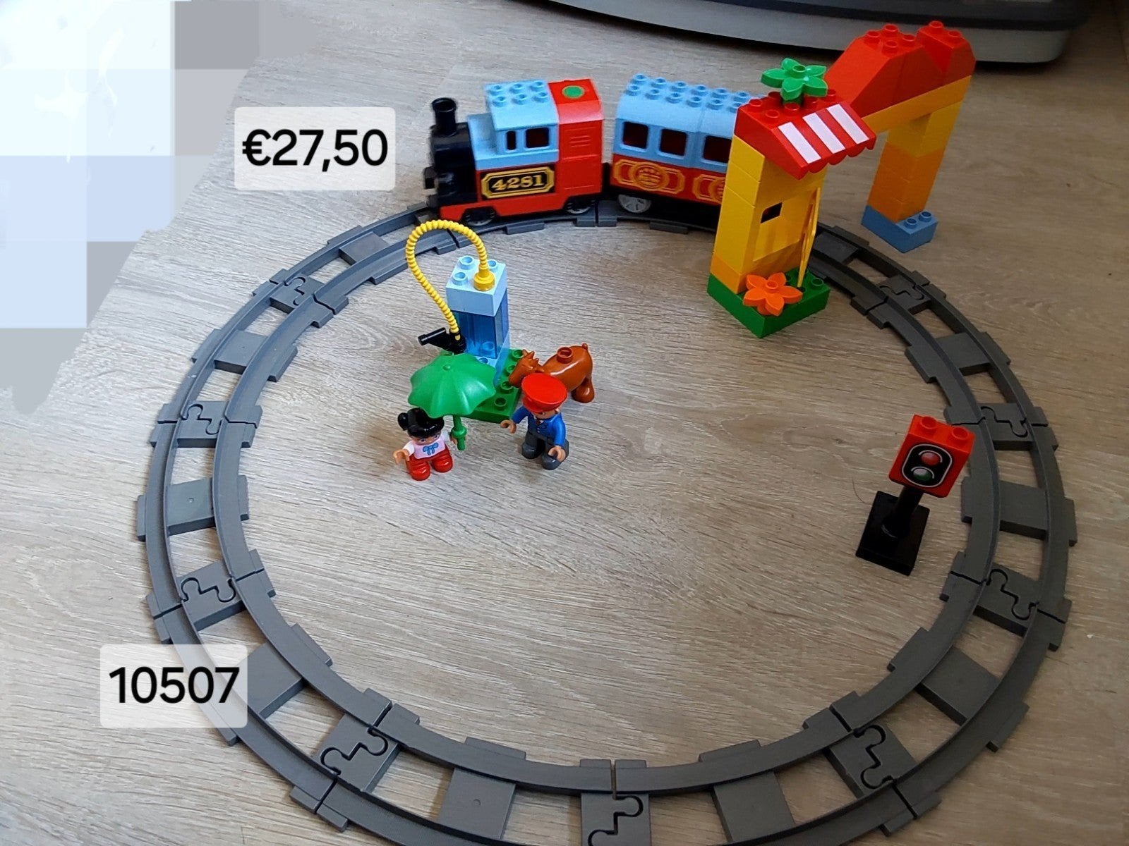 Lego Duplo Trein10507,  Brug 3774 en Extra Rails, Kinderen en Baby's, Ophalen of Verzenden, Gebruikt, Duplo