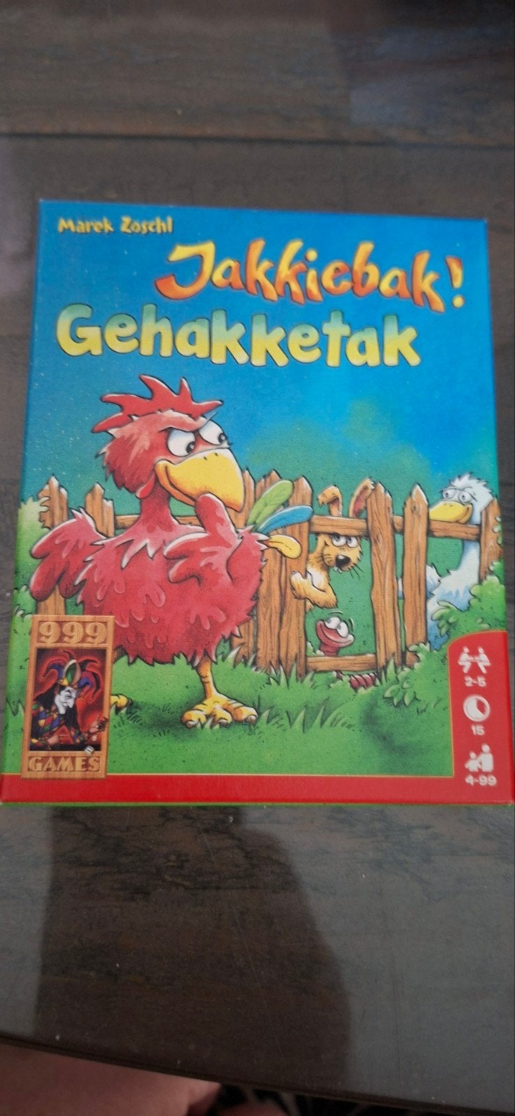 Jakkiebak! Gehakketak! Kaartspel van 999 Games, Vijf spelers of meer, Ophalen of Verzenden, Zo goed als nieuw, 999 Games