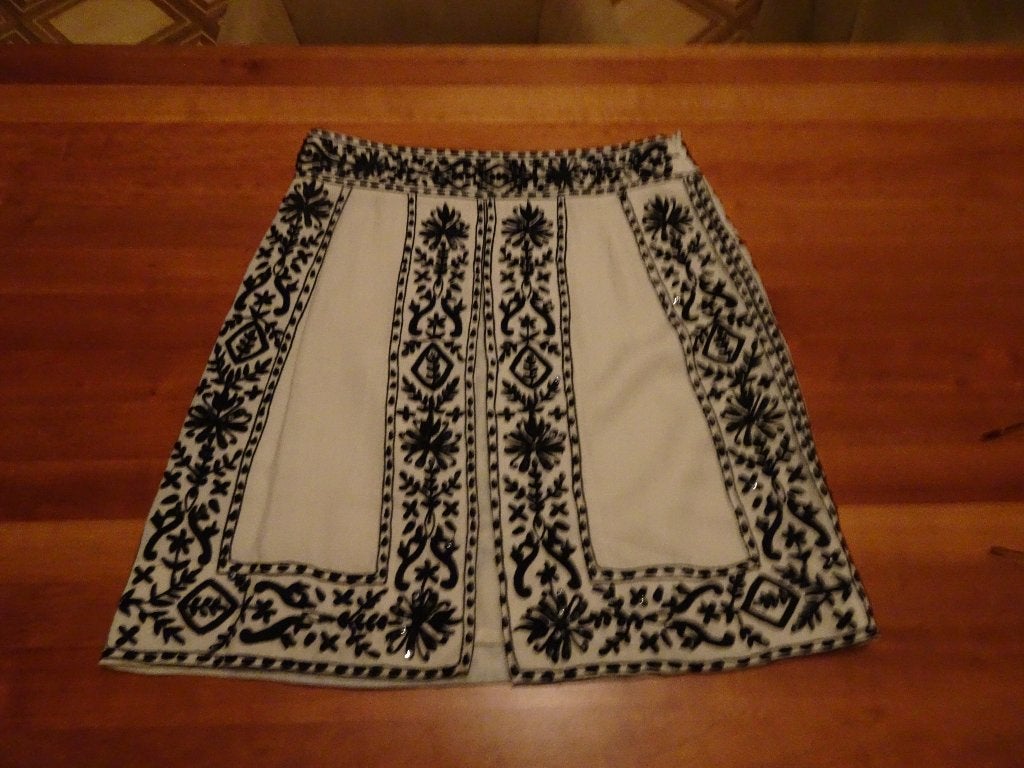 LALTRAMODA offwhite geborduurd rokje met pailletten, Kleding | Dames, Rokken, Maat 38/40 (M), Overige kleuren, Verzenden, LALTRAMODA