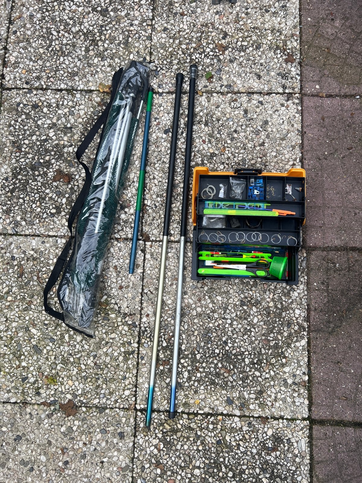 Complete visuitrusting: hengels en accessoires, Ophalen, Gebruikt, Complete hengel